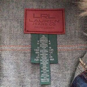 Women's Jean jacket with faux fur collar